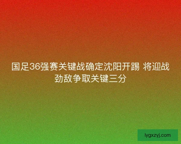 国足36强赛关键战确定沈阳开踢 将迎战劲敌争取关键三分